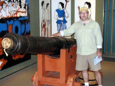 Greg with a cannon