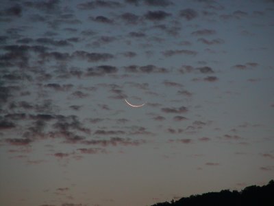 Dawn and a Moon sliver