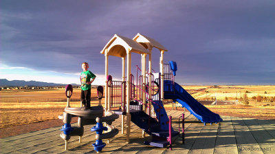 November 2012 - Kyler on the playground at Peterson Air Force Base, Colorado