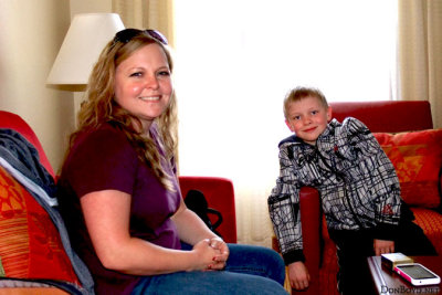 November 2012 - Karen Dawn with Kyler on Thanksgiving Day at our hotel in Colorado Springs