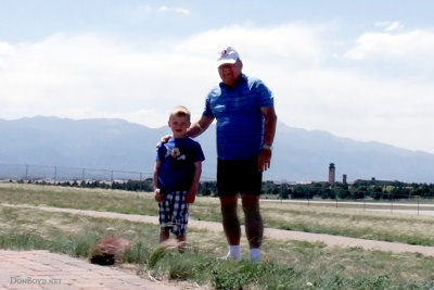 May 2012 - Kyler and grandpa Don Boyd at Peterson Air Force Base