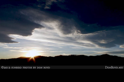 November 2012 - the sun setting over the Front Range west of Colorado Springs