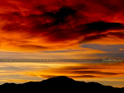 November 2012 - sunset clouds over Pike's Peak west of Colorado Springs