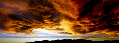 2012 - gorgeous sunset clouds over Colorado Springs and Pike's Peak (2 images combined)