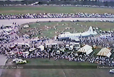 1987- a portion of the crowd and a NOAA P-3 Hurricane Hunter at the November Miami Air Show at Opa-locka Airport