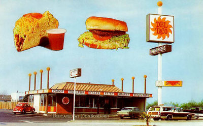 Del Taco fast food restaurants in the early years