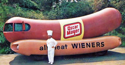 Oscar Meyer Wienermobile and Little Oscar