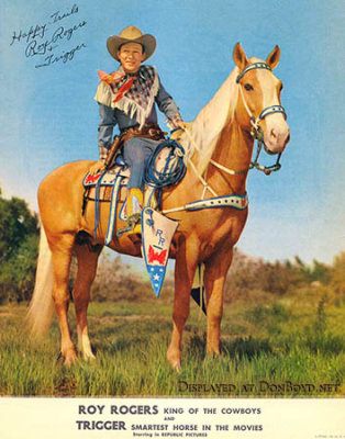 Roy Rogers and Trigger, the smartest horse in the movies