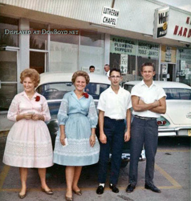 1962 - Ingrid and Sonia Berglund with my old buddies Eric Olson and Norman John Ebel