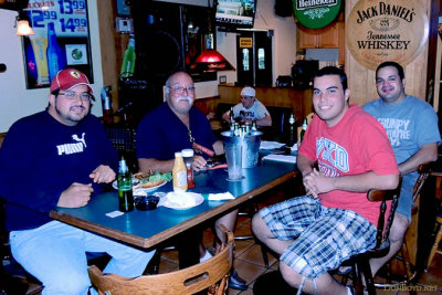March 2013 - Carlos Javier Bolado, Eddy Gual, Luimer Cordero and Daniel Morales after dinner and beers at Bryson's Irish Pub