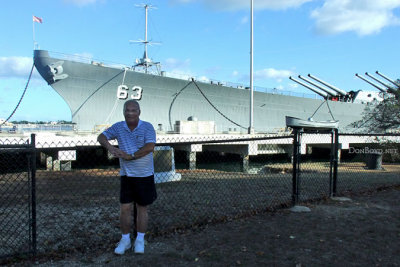 August 2010 - Don Boyd with the USS MIssouri (BB-63) at Ford Island, Pearl Harbor, Hawaii