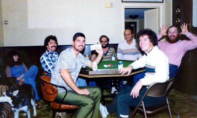 1978 - Kathey Zimmerman, our dog Sitka, Rick Sullivan, SSgt. Harry Duncan Wilson, Don, unknown, Larry Reid and Bob Zimmerman