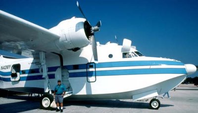 2001 - Eddy Gual with the Mirabella Yachts Grumman Albatross at the 2001 Stuart Air Show