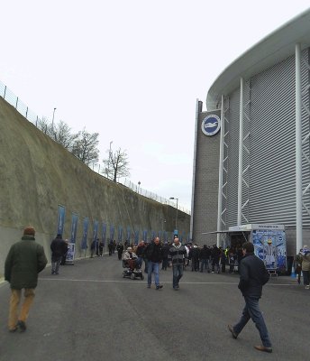 APPROACHING THE WEST STAND ENTRANCES