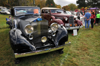 From left, 1937 Rolls-Royce 25/30 by Freestone & Webb and 1936 Cadillac 85 Convertible Sedan by Fleetwood (8045)
