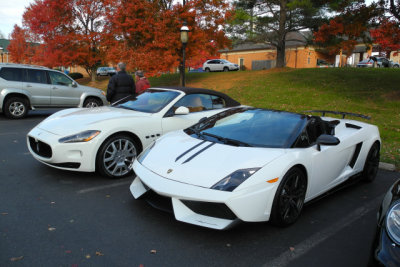 From left, Maserati GranCabrio and Lamborghini Gallardo Spyder (4692)