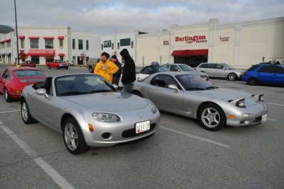 2006 Mazda MX-5 Miata and 1990s Mazda RX-7, both 3rd generation examples (4475)