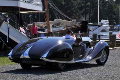 1937 Bugatti Type 57-C Roadster by Van Vooren, owned by Malcolm Pray, Greenwich, CT (6595)
