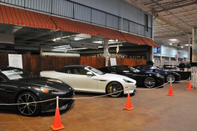 From left: Vanquish, Virage Volante, DB9 Coupe ($194,825) and Vantage Coupe, from Aston dealer F.C. Kerbeck, Palmyra, NJ (1918)