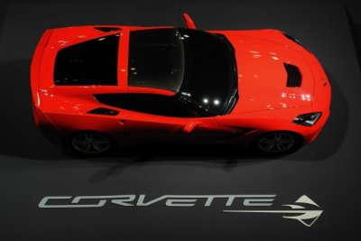2014 Chevrolet Corvette Stingray -- 7th Generation, displayed on a wall (6921)