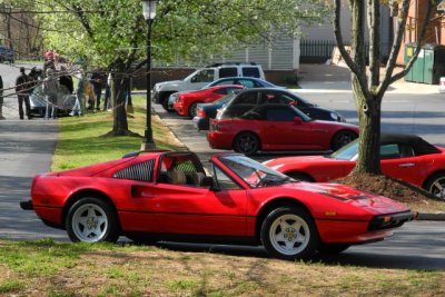 Ferraris are usually well represented in this Cars & Coffee, from the 308 GTS, above, to the more recent 458 and FF (7374)