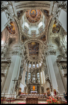 Inside the Melk Abbey Cathedral