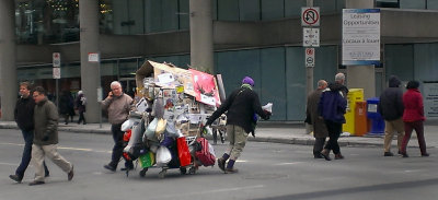 pedestrians after