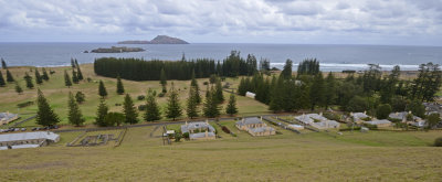 view of officers quarters and Phillip Island