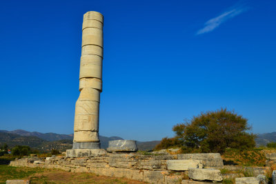 Column in Samos Archaelogical Site