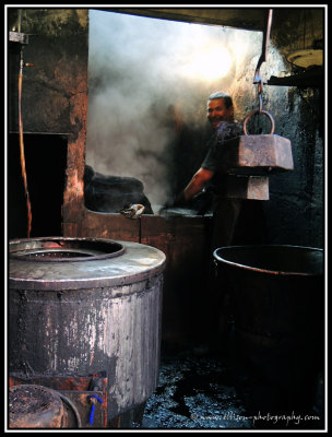 hard work in the dyers'  souk