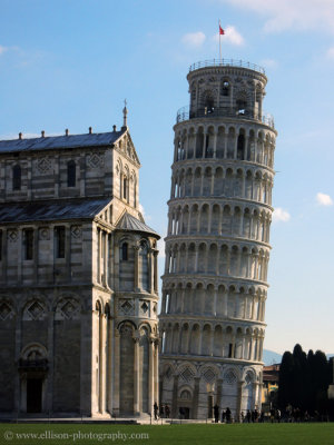 the leaning tower of Pisa