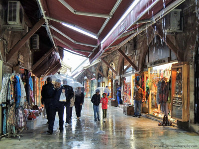 Arasta Bazaar on a rainy day