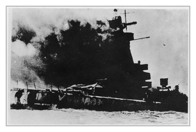 German battleship Graf Spee sinking