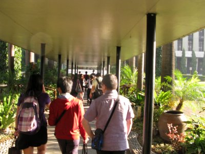 Now its about a mile to the building where we are working this week