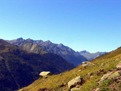 Gabardres : blocs dposs par les anciens glaciers