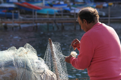 Preparing the nets 