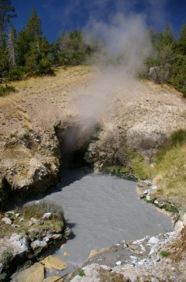 Dragon's breath, complete with growling sounds from expelled water