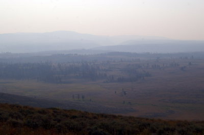 A hazy morning... some smog from a forest fire in Washington