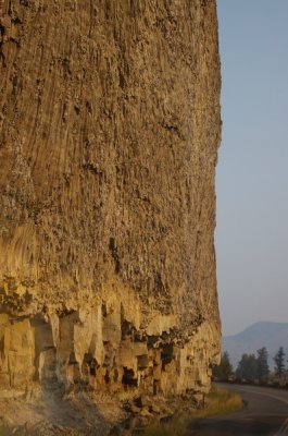 Rock formations on the road