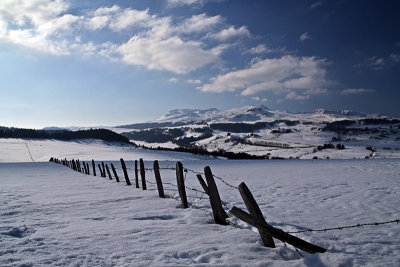 View towards the Sancy mountains