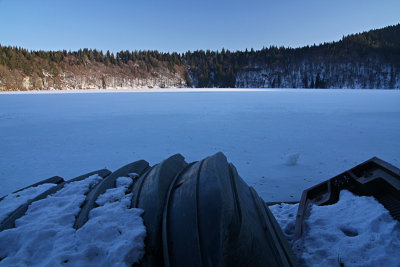 Frozen boats waiting for Summer