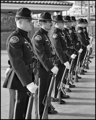 9-11-08 HB Police Honor Guard BW2.jpg