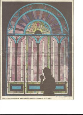 1991 Louanna Richards and window newspaper 001.jpg