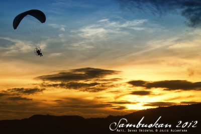 Glider in the sunset