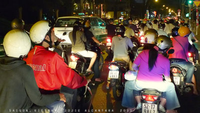 Traffic rush at night