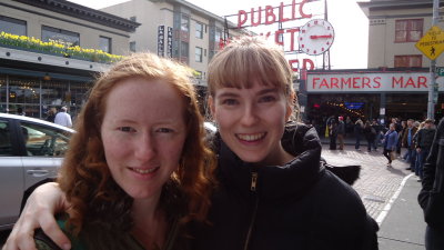 Jenn and me in Pike Place Market