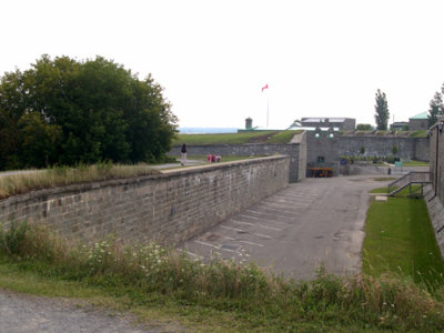 Left side - background: Judy on a path at the Citadel (la Citadelle): Largest fortified base in North America.