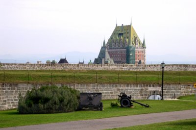 Le Chteau Frontenac (where we stayed) as seen from the Citadel (la Citadelle).
