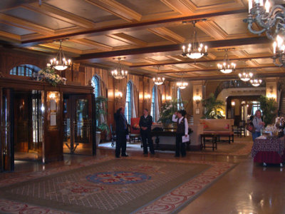 The lobby of Le Chteau Frontenac in the Upper Town (Haute-Ville) section of Old Qubec. We stayed on the 18th (top) floor.