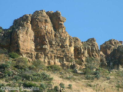 Rocky sandstone outcrop
